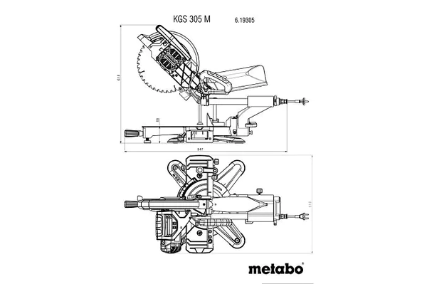 Пила торцовочная Metabo KGS 305 M 619305000