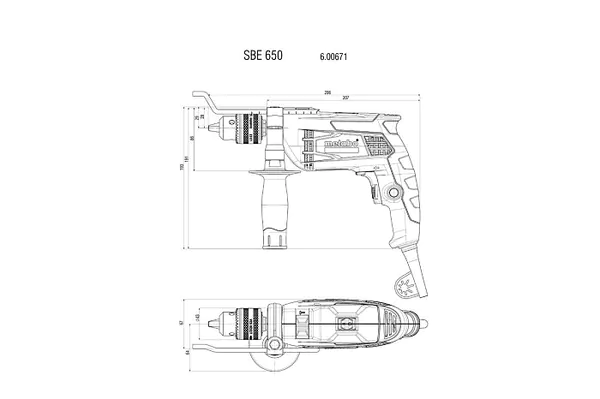 Дрель Metabo SBE 650 600671000