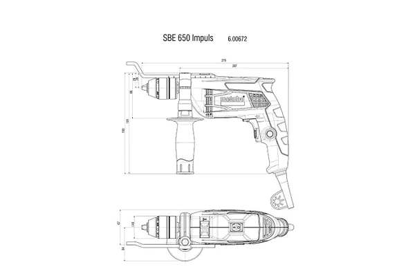 Дрель Metabo SBE 650 Impuls 600672000