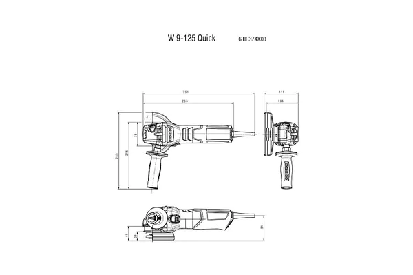 Угловая шлифовальная машина Metabo W 9-125 Quick 600374000