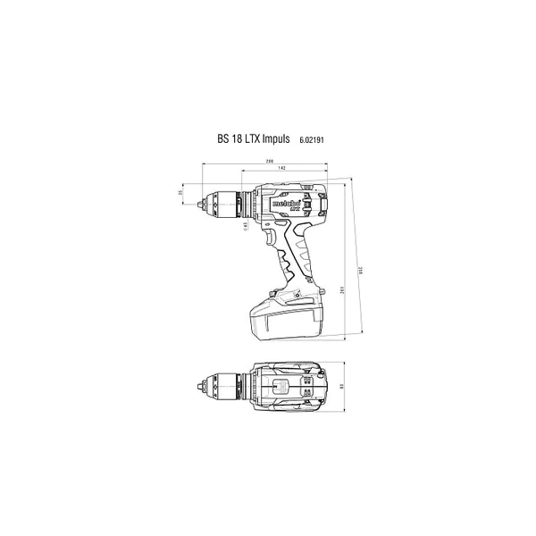 Аккумуляторная дрель-шуруповерт Metabo BS 18 LTX Impuls Set Metalock 602191960