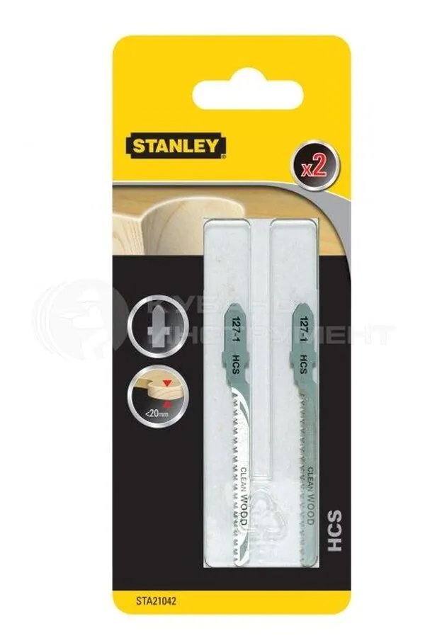 Пилки для лобзика по дереву Stanley HCS T101AO  2шт  STA21042-XJ