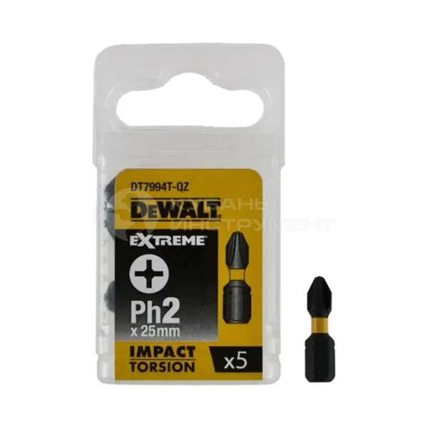 Биты ударные DeWalt Impact Torsion PH2 25мм DT7994T-QZ