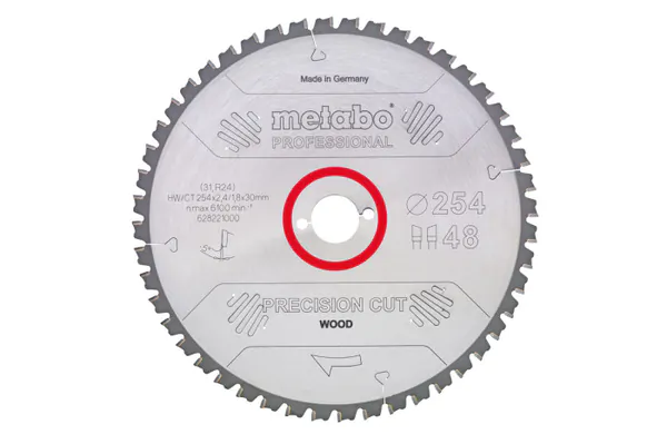 Диск пильный Metabo 254*2,4*30 60 WZ 628222000