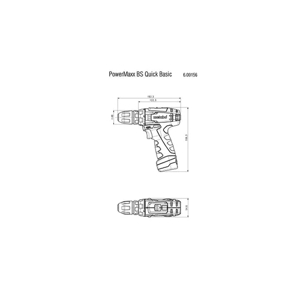 Аккумуляторная дрель-шуруповерт Metabo PowerMaxx BS Quick Basic LC40 600156500