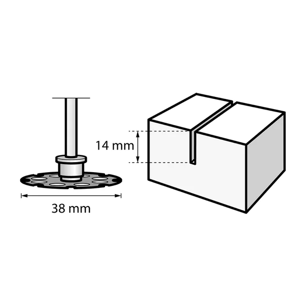 Круг отрезной для древесины Dremel SC544 38мм 2615S544JB