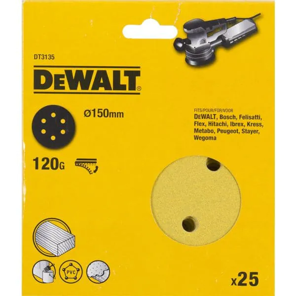 Круг шлифовальный DeWalt 150мм 120G DT3135-QZ