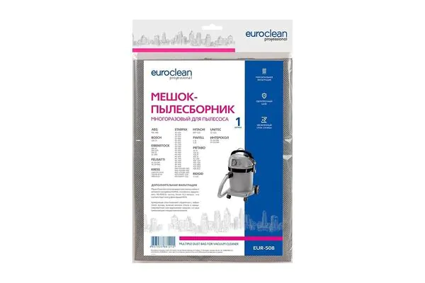 Мешок многоразовый для пылесоса EURO Clean EUR-508