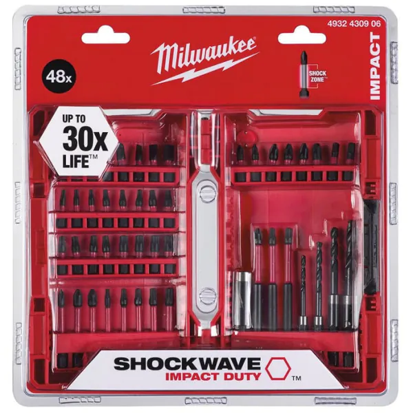 Набор бит Milwaukee  48шт  Shockwave 4932430906