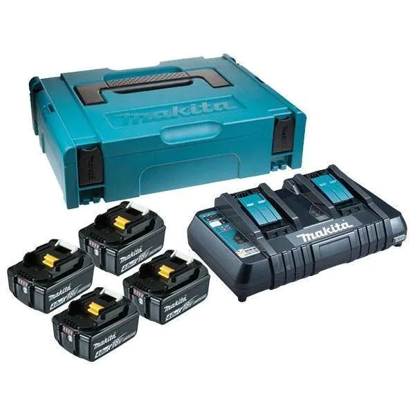 Аккумуляторный набор Makita  PSK MKP2PM184  BL1840Bx4шт DC18RD кейс MAKPAC тип 2   198489-5