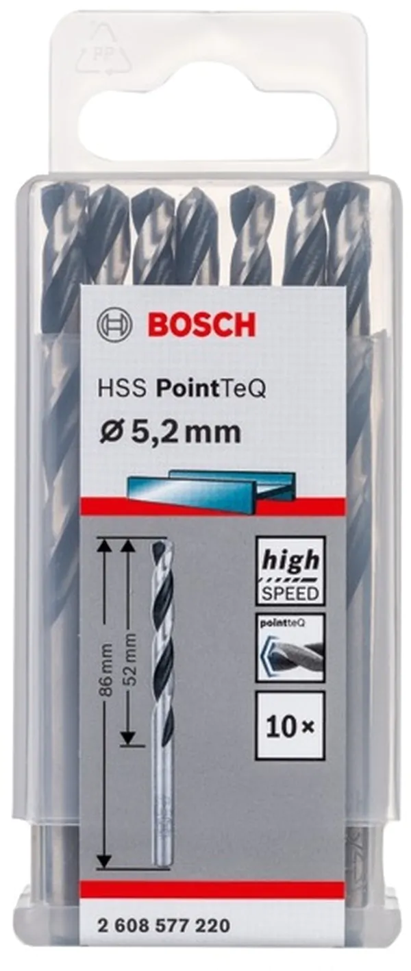 Сверло по металлу Bosch PointTeQ 5,2мм 2608577220