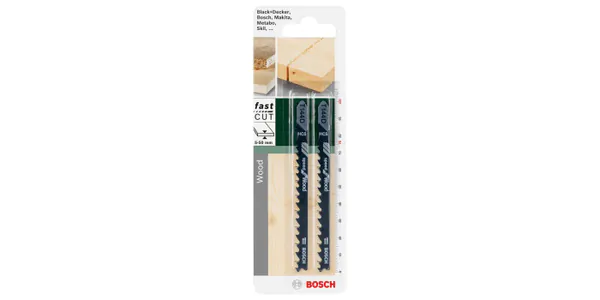 Пилки для лобзика Bosch T144D HCS DIY  2шт  2609256718