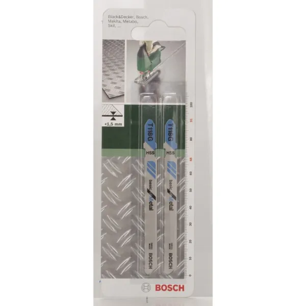 Пилки для лобзика Bosch T118G HSS DIY  2шт  2609256731