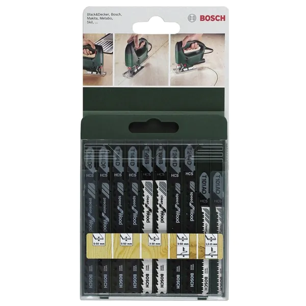 Пилки для лобзика Bosch Set T-ХВ DIY  10шт  2609256744