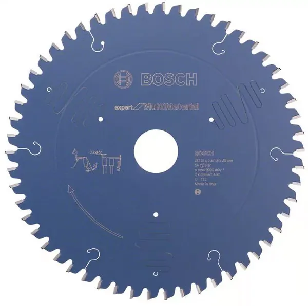 Диск пильный по мультиматериалам Bosch 210*30-54T 2608642492