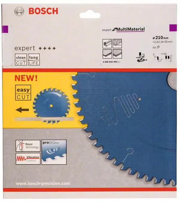 Диск пильный по мультиматериалам Bosch 210*30-54T 2608642492