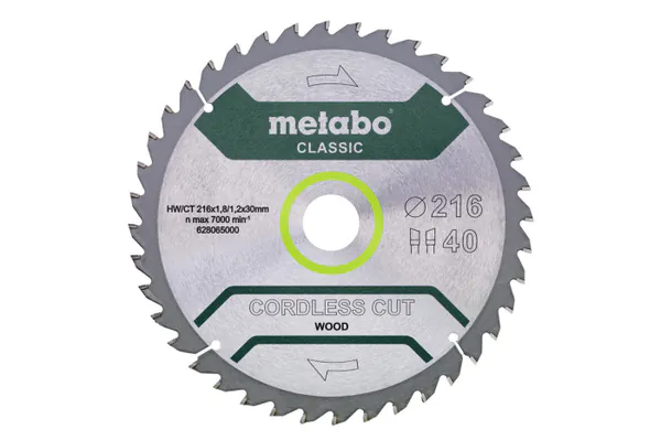 Диск пильный по дереву Metabo 216*1.8*30мм 628065000