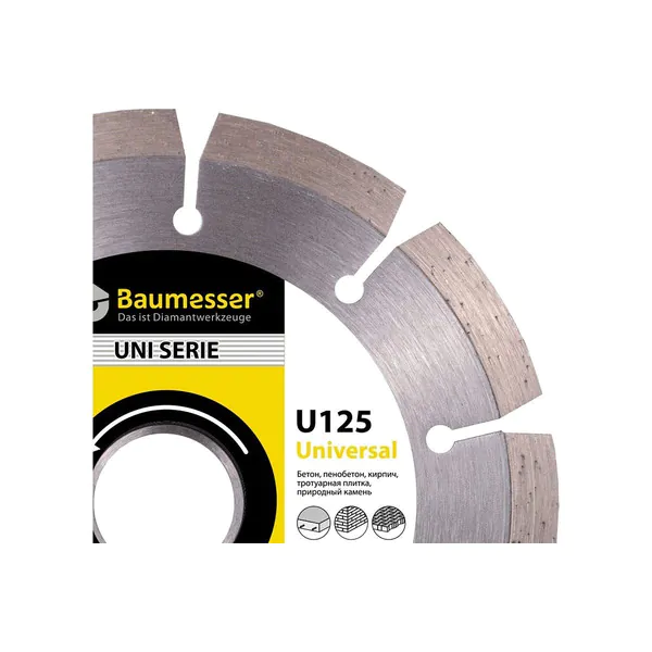 Диск алмазный Baumesser Universal 1A1R 125*1,4*8*22,225 91315129010