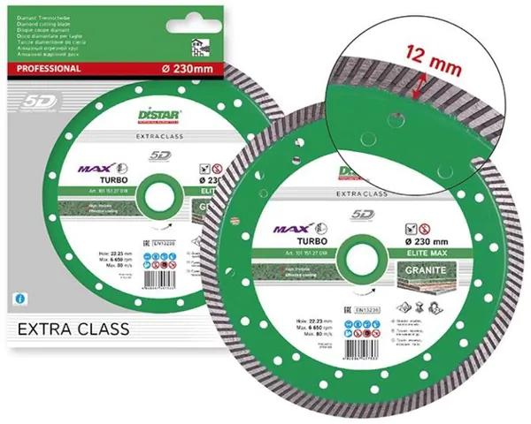 Диск алмазный Distar Elite Max Turbo 1A1R 232*2.5*12*22.22,3 10115127018