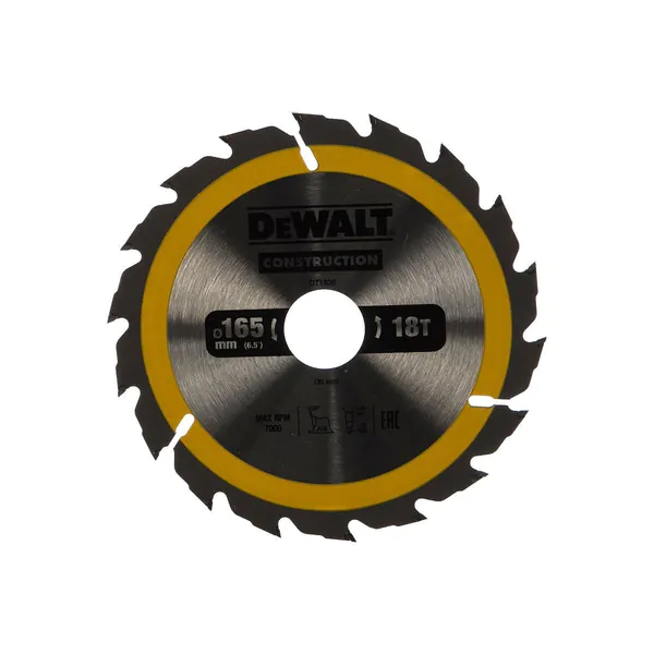 Диск пильный по дереву с гвоздями DeWalt Construction 165/30 18 ATB +20° DT1936-QZ