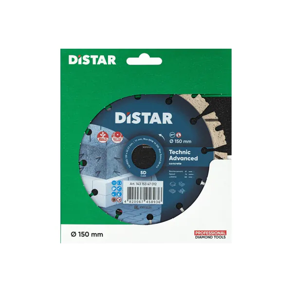 Диск алмазный DiStar Technic Advanced 1A1RSS/C3-H 150*2.3/1.5*11*22,23-12 14315347012