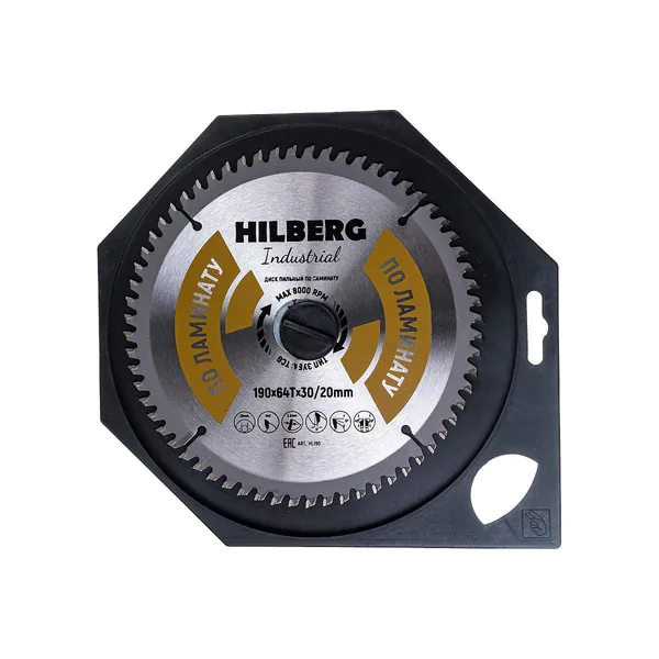 Диск пильный по ламинату Hilberg 190*30/20*64T HL190