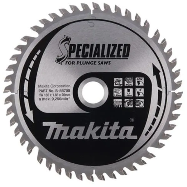 Диск пильный по дереву Makita 165*20*1,25*48  для DSP600  B-56708