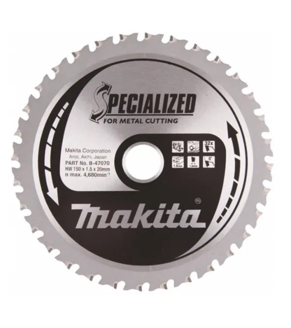 Диск пильный по металлу Makita 150*20*1,2*32T B-47070