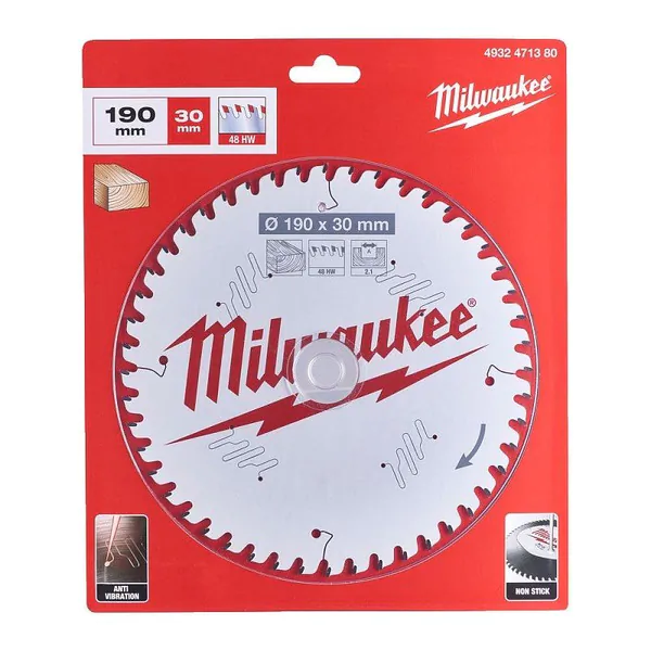 Диск пильный по дереву Milwaukee 190*30*2,1*48 4932471380