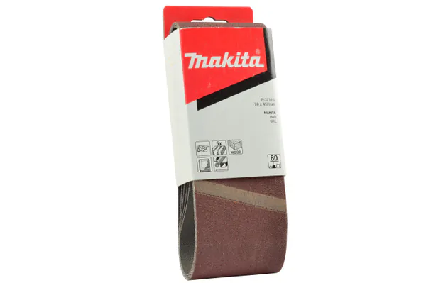 Лента шлифовальная Makita 76*457мм K80  5шт  P-37116