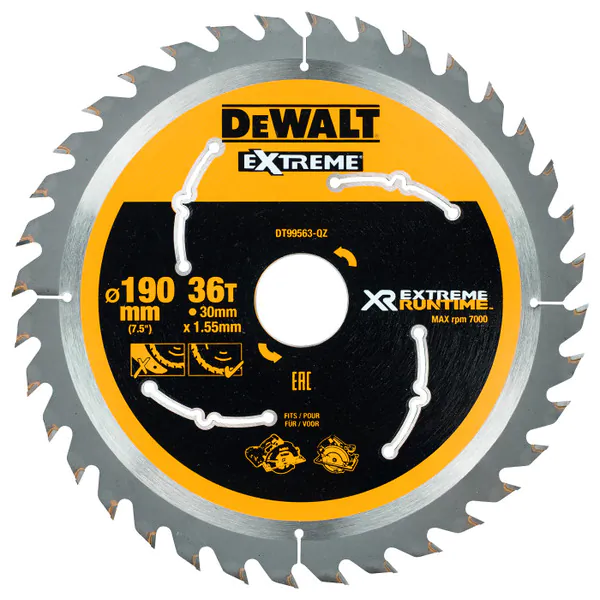 Диск пильный DeWalt 190*30*36T DT99563-QZ