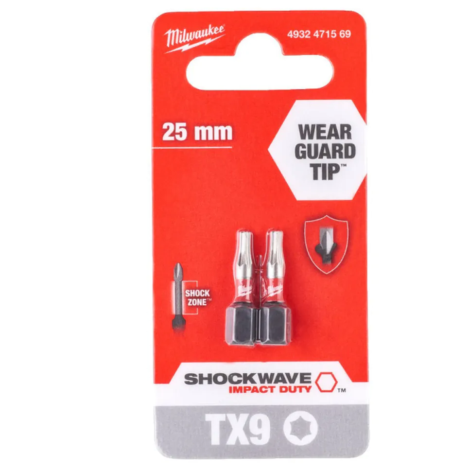 Насадка Milwaukee Shockwave TX9 25мм 2шт 4932471569