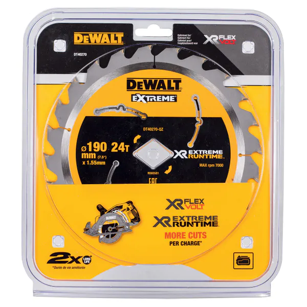 Диск пильный DeWalt 190*30*24T  ромб  DT40270-QZ