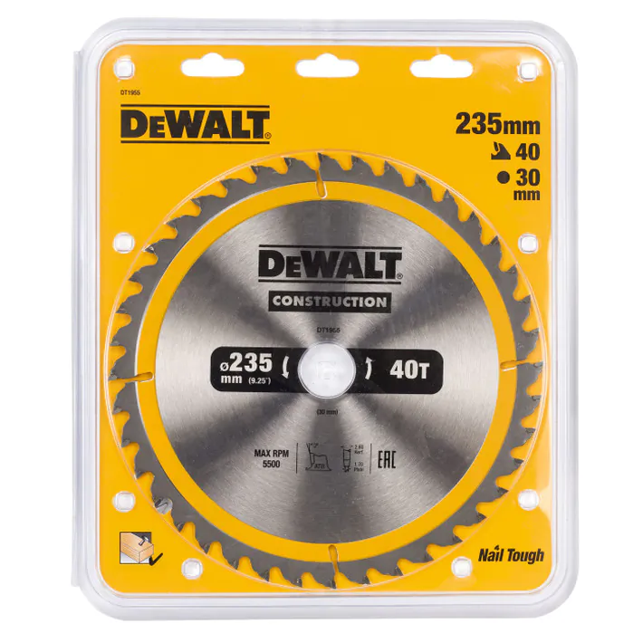 Диск пильный по дереву DeWalt Extreme 235/30 40 ATB +10° DT1955-QZ