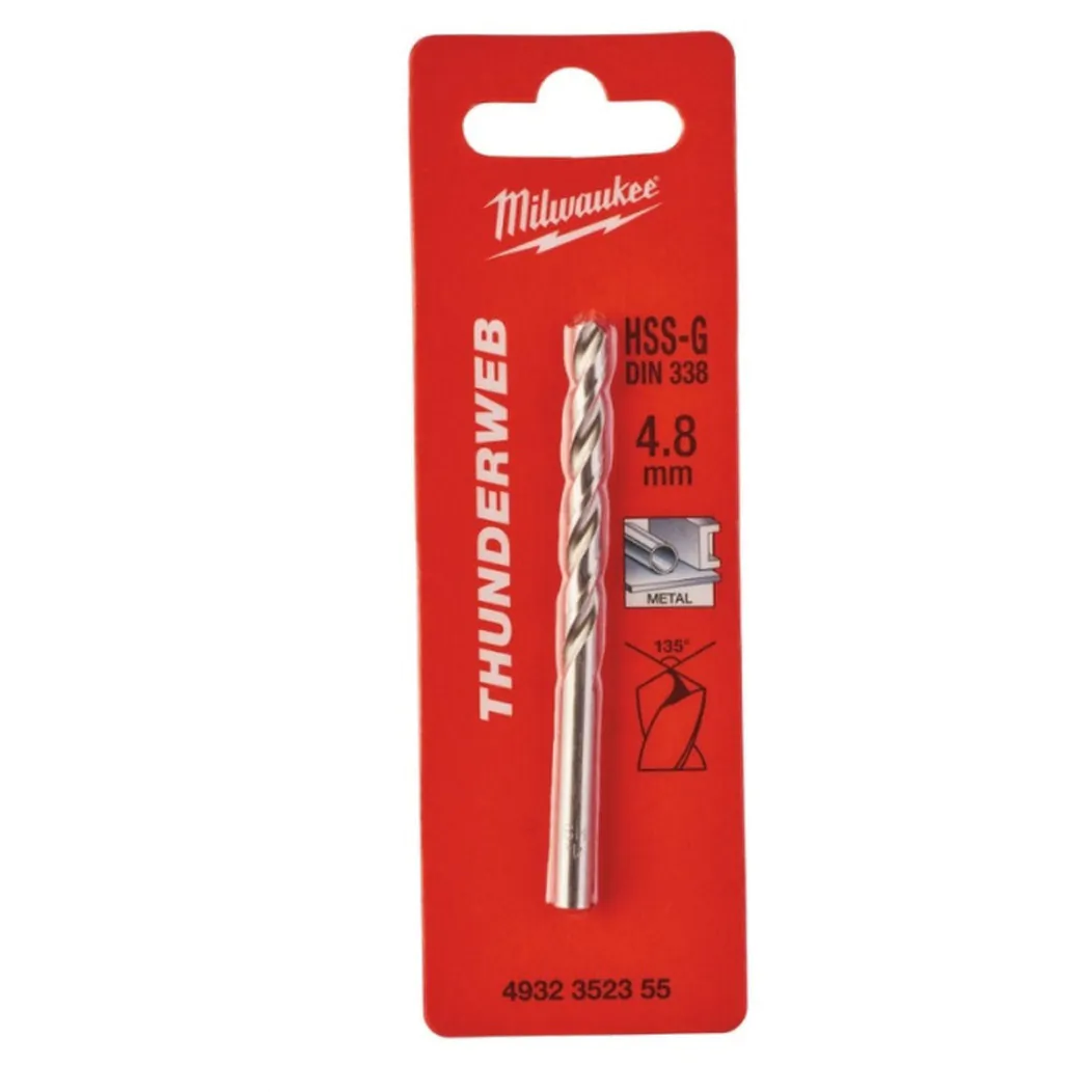 Сверло по металлу Milwaukee Thunderweb HSS-G 4,8*52*86мм 4932352355