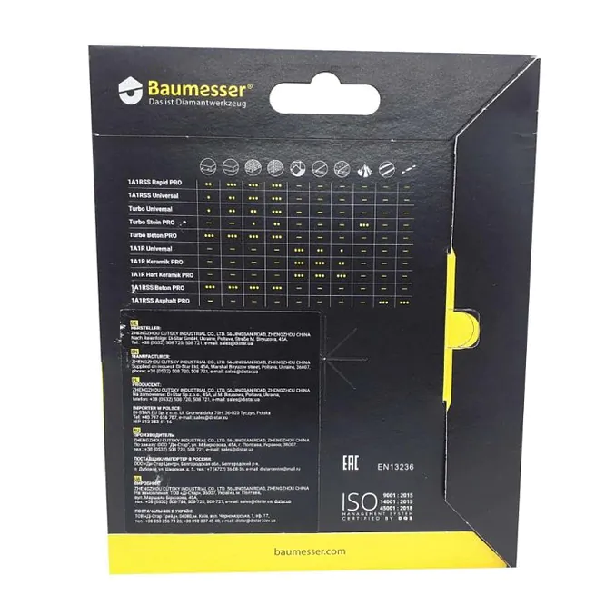 Диск алмазный Baumesser Pro Rex 1A1RSS V 125*2,5*6*22,2 910315547010