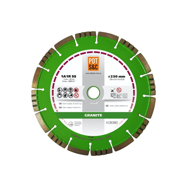 Диск алмазный PDT Granite 1A1R SS 230*2,6*10*22.2 830600GRu