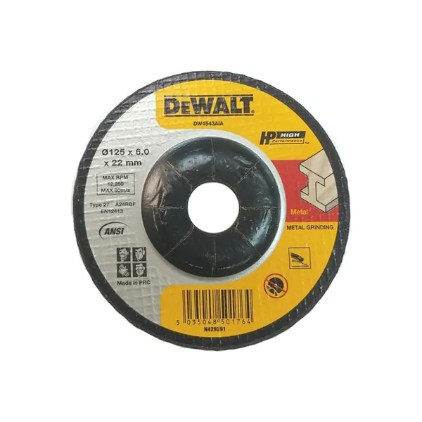 Круг обдирочный DeWalt HP 125*22,2*6 DW4543AIA-AE