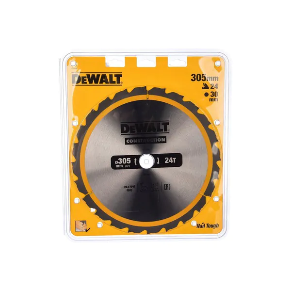 Диск пильный DeWalt Construct 305/30 24 ATB -5° DT1958-QZ