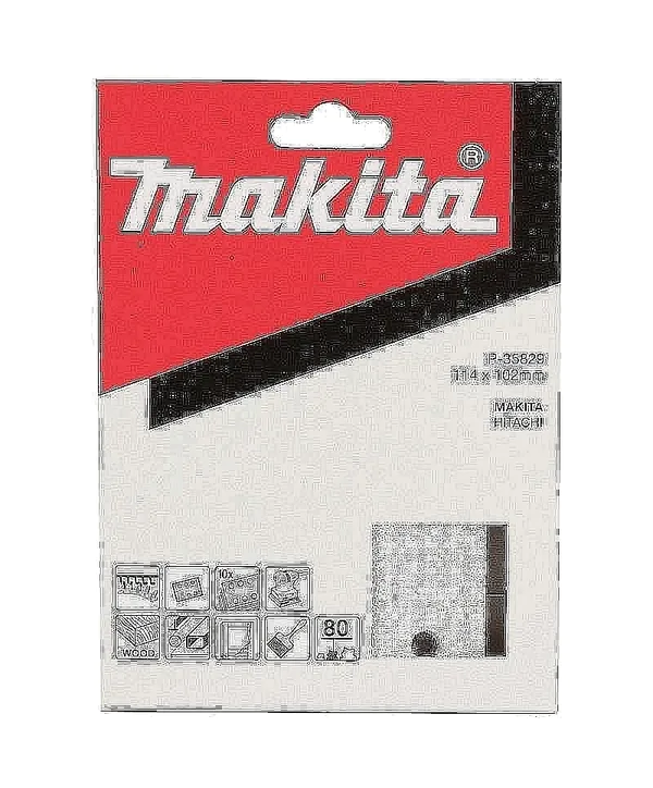 Бумага шлифовальная Makita 93*102мм К80 белая 10шт P-35829