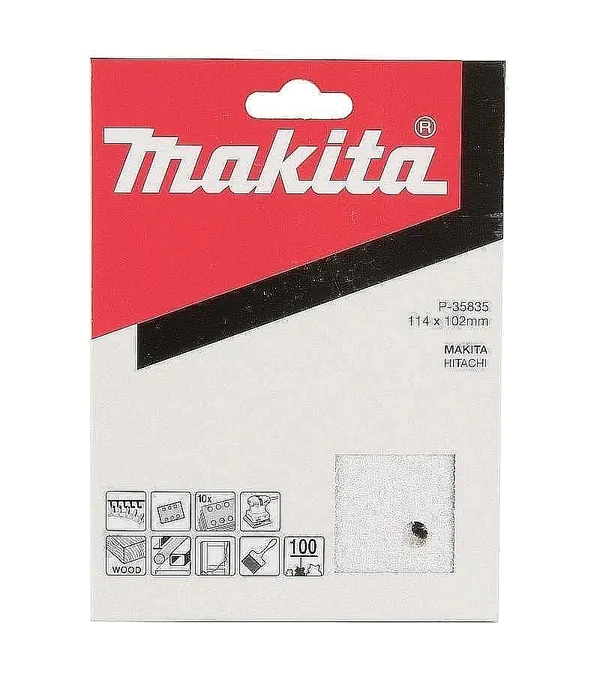 Бумага шлифовальная Makita 93*102мм К100 белая 10шт P-35835