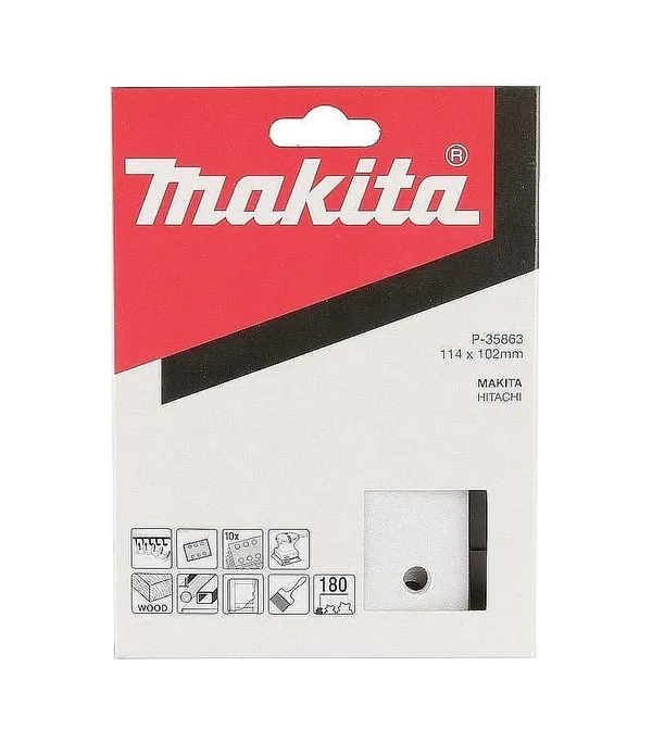 Бумага шлифовальная Makita 93*102мм К180 белая 10шт P-35863