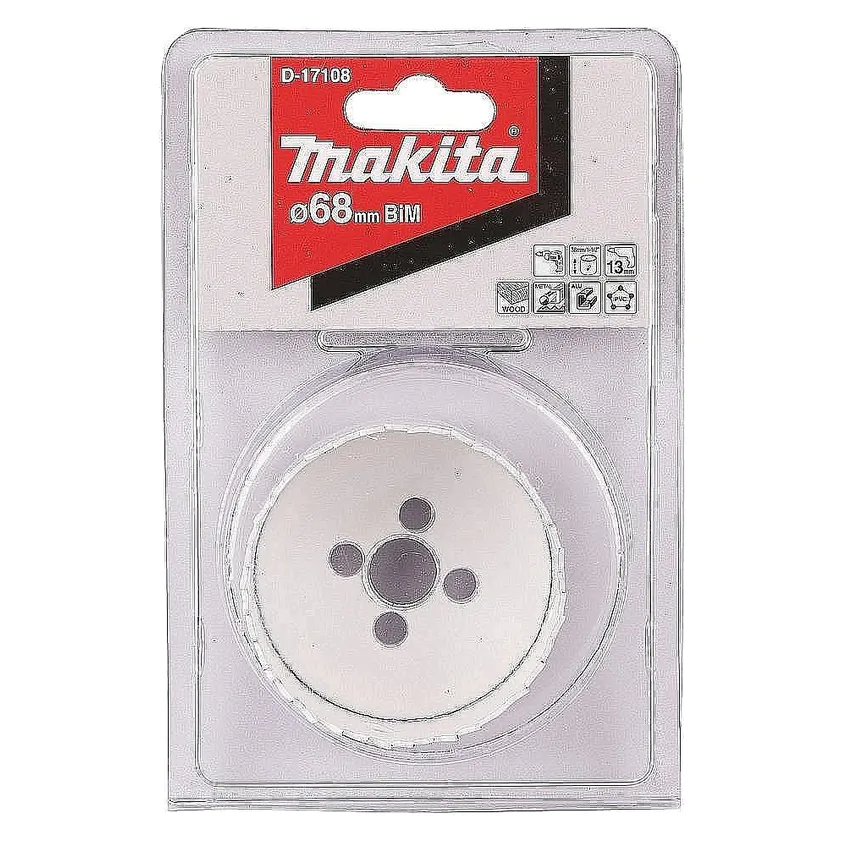 Коронка биметаллическая Makita 68мм D-17108