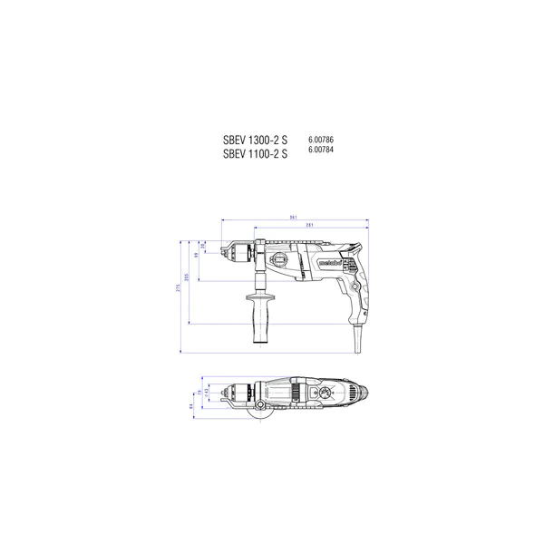 Дрель Metabo SBEV 1100-2 S 600784500