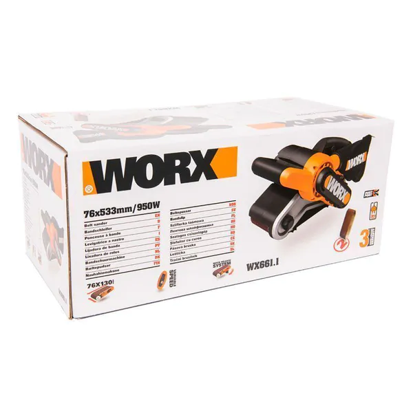 Ленточная шлифовальная машина WORX WX661.1  950Вт