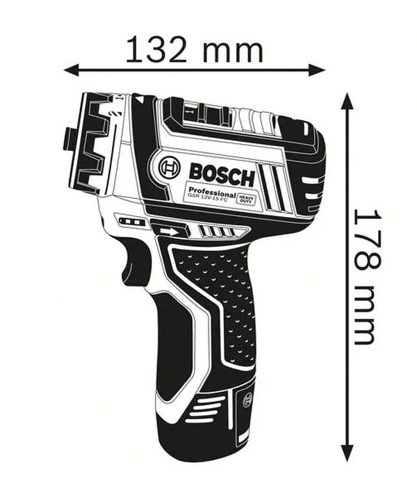 Аккумуляторная дрель-шуруповерт Bosch GSR 12V-15 FC (без АКБ и ЗУ) 06019F6004