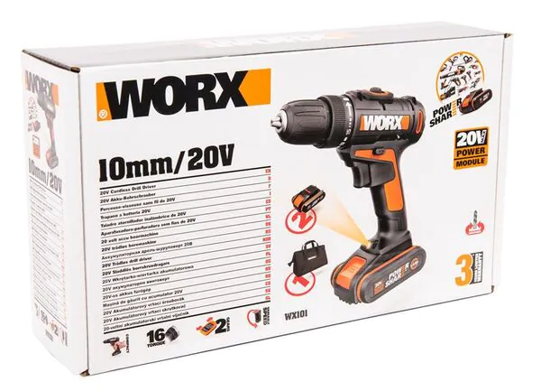 Аккумуляторная дрель-шуроповерт WORX WX101