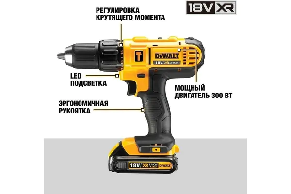 Аккумуляторная дрель-шуруповерт DeWalt DCD776M1T-QW