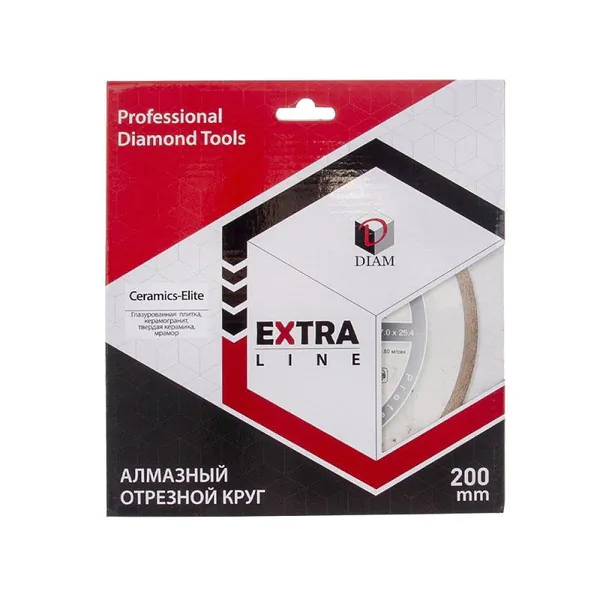 Диск алмазный Diam Extra Line Ceramics-Elite 1A1R 200*1.6*7.0*25.4 000547