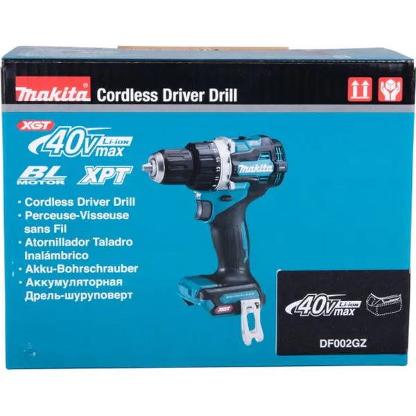 Аккумуляторная дрель-шуруповерт Makita DF002GZ XGT BL 40В